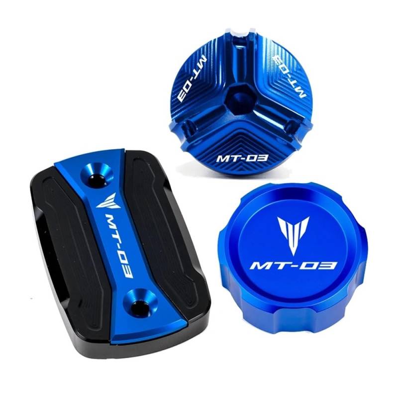 Bremsflüssigkeitsbehälter Deckel Ölbehälter Tank Für MT03 MT-03 2015-2020 2021 2022 2023 Motorrad Zubehör Master Brems Flüssigkeit Reservoir Abdeckungen Motor Öl Füllstoff Kappe von TJKIB