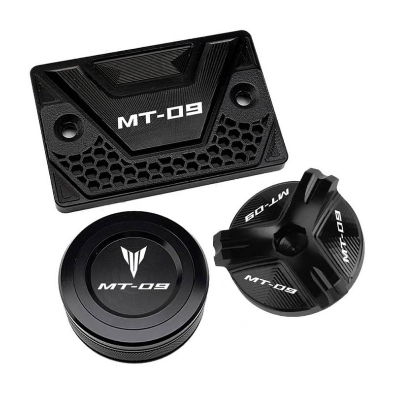 Bremsflüssigkeitsbehälter Deckel Ölbehälter Tank Für MT09 MT-09 MT 09 Tracer SP FZ09 FJ09 2013-2022 Motorrad Vorne Hinten Brems Flüssigkeit Reservoir Tank Abdeckung Öl Einfülldeckel von TJKIB