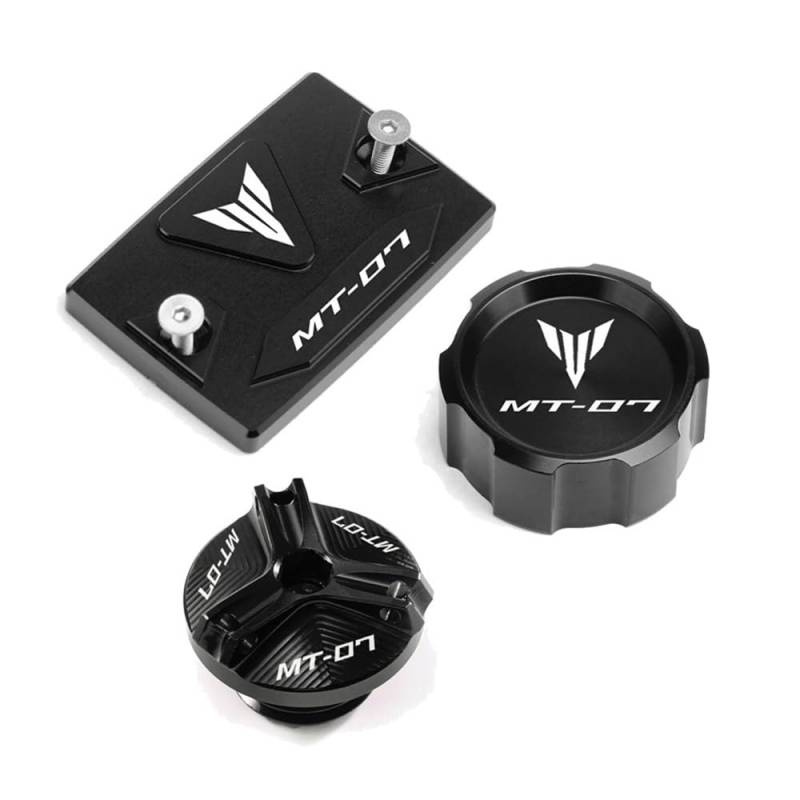 Bremsflüssigkeitsbehälter Deckel Ölbehälter Tank Für MT09 Mt 09 07 2014–2020 MT07 2021–2023 Zubehör Motorrad Vorder- Und Hinterradbremstankdeckel Motoröl-Einfülldeckel von TJKIB