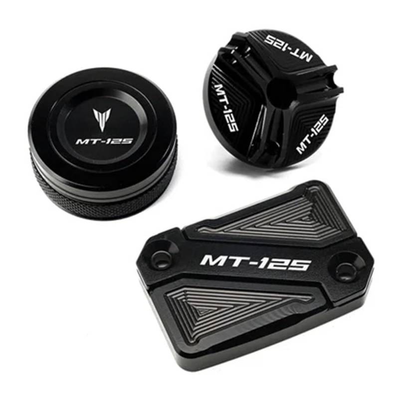 Bremsflüssigkeitsbehälter Deckel Ölbehälter Tank Für MT125 MT 125 MT-125 2008-2020 Motorrad Zubehör CNC Vorne Hinten Brems Flüssigkeit Kappe Motoröl Kappe Abdeckung Schutz von TJKIB