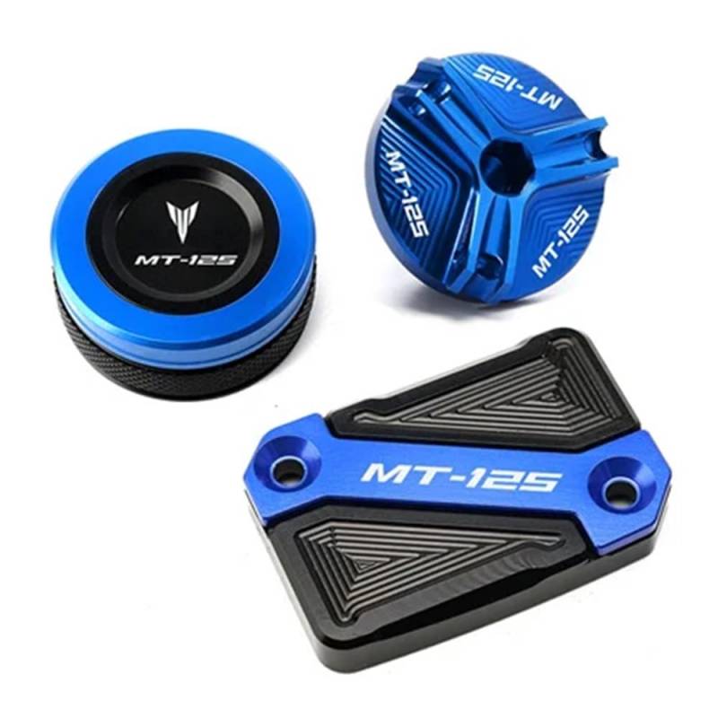 Bremsflüssigkeitsbehälter Deckel Ölbehälter Tank Für MT125 MT 125 MT-125 2008-2020 Motorrad Zubehör CNC Vorne Hinten Brems Flüssigkeit Kappe Motoröl Kappe Abdeckung Schutz von TJKIB