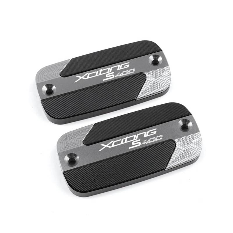 Bremsflüssigkeitsbehälter Deckel Ölbehälter Tank Für XCITINGS400 XCITING S400 400S 2017-2022 202 Motorrad CNC Aluminium Vorderradbremsbehälter Flüssigkeitstankdeckel Ölbecherdeckel von TJKIB