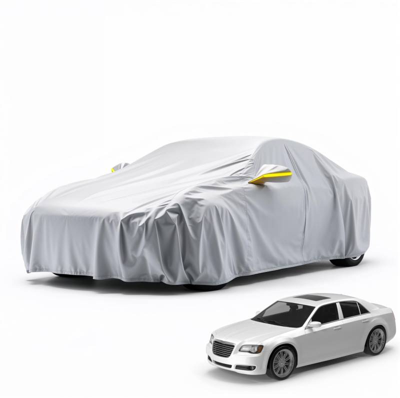 5X Autoabdeckung Auto & Autoschutzhülle PKW Abdeckplane - Car Cover - Autoplane Silber - wasserdichte Plane - für alle Arten von PKW/KFZ Abdeckplane von TK Gruppe Timo Klingler