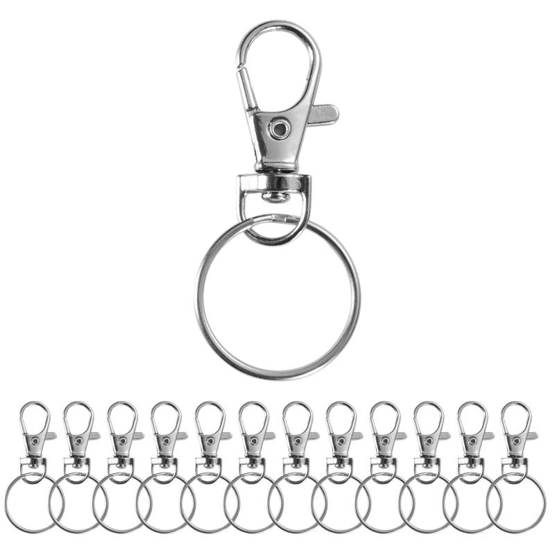 TK Gruppe Timo Klingler 22x Schlüsselanhänger mit Karabiner - Ringe - Schlüsselring für Schlüsselanhänger - mit Drehgelenk von TK Gruppe Timo Klingler