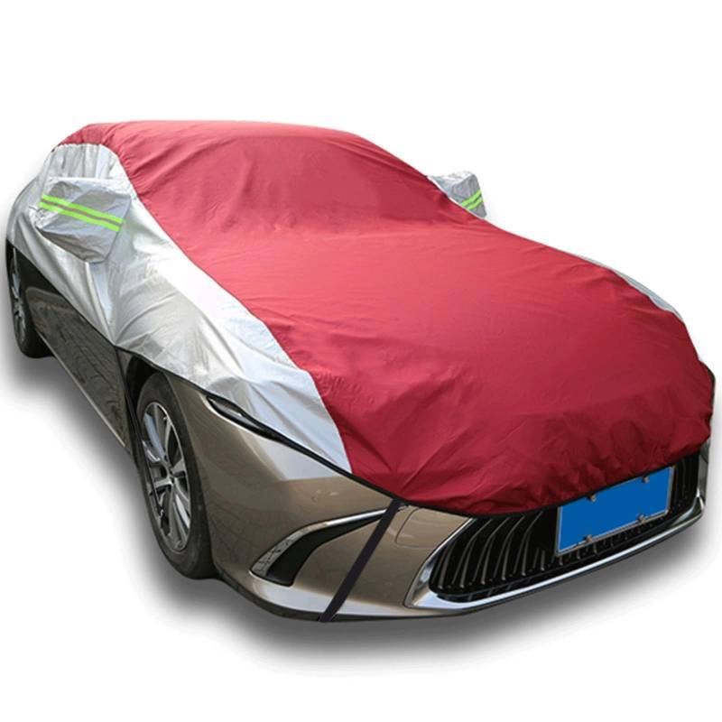 Halbgarage für BMW1 Series E82 Coupe, Autodachplane Windschutzscheibe Schutz vor Schnee und Regen Abdeckung mit Reflektorstreifen Outdoor UV-Schutz Winddicht Abdeckung von TKHWIAO