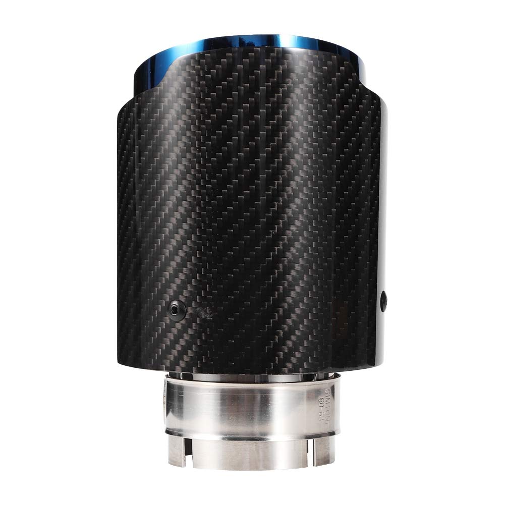 TKSE Auto Auspuffspitze, Carbon Faser glänzendes Auto Auspuff Rohr hintere Spitze Endstück Kehlen Ende Endrohr für 63-101mm TKSE Auto Auspuffspitze, Carbon Faser glänzendes Auto Auspuff Rohr hintere Spitze Endstück Kehlen Ende Endrohr für 63-101mm von TKSE