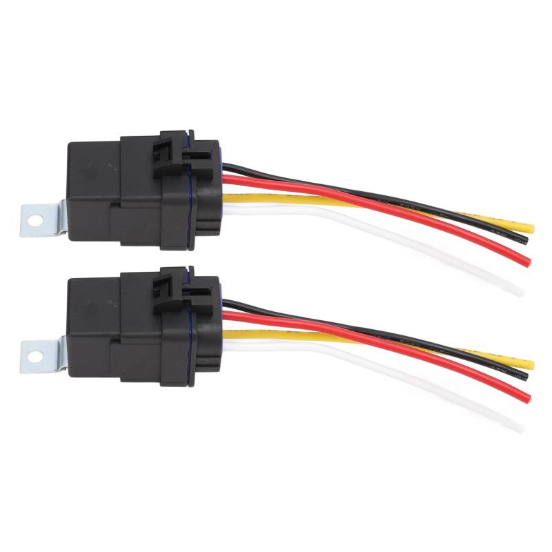 TKSE 12 V DC Wasserdichtes Relais, 2 Stück Kfz-Relais mit 12 AWG Verzinnten Kupferdrähten, 40 A Wasserdichtes Hochleistungsrelais für Autoelektrik von TKSE
