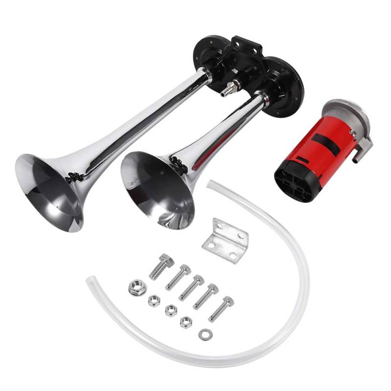 TKSE 150db Horn Air Horn, Horn 12V, 12V 150db Super Loud Dual Trompete Air Horn Kompressor Auto Boot LKW LKW von TKSE