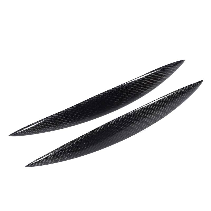 TKSE 2PCS Carbonfaser -Scheinwerfer Augenbrauen Links Rechts Glänzend 3K Twill Weave Vordere Scheinwerfer Eyelid für Infinitig35 V35 2003-2007 von TKSE