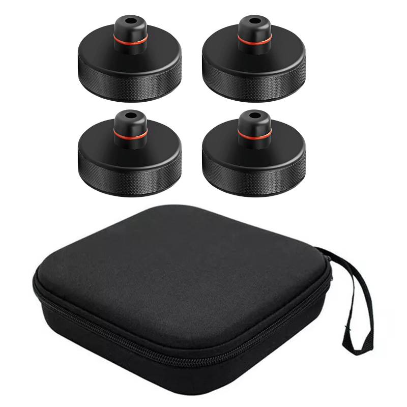 TKSE 4 Stücke Wagenheber Gummiauflag für Tesla Model 3/X/S/Y, Jack Pad Adapter mit Aufbewahrungsbox, Jack Point Stabiler Adapter Gummi Protector Pad von TKSE