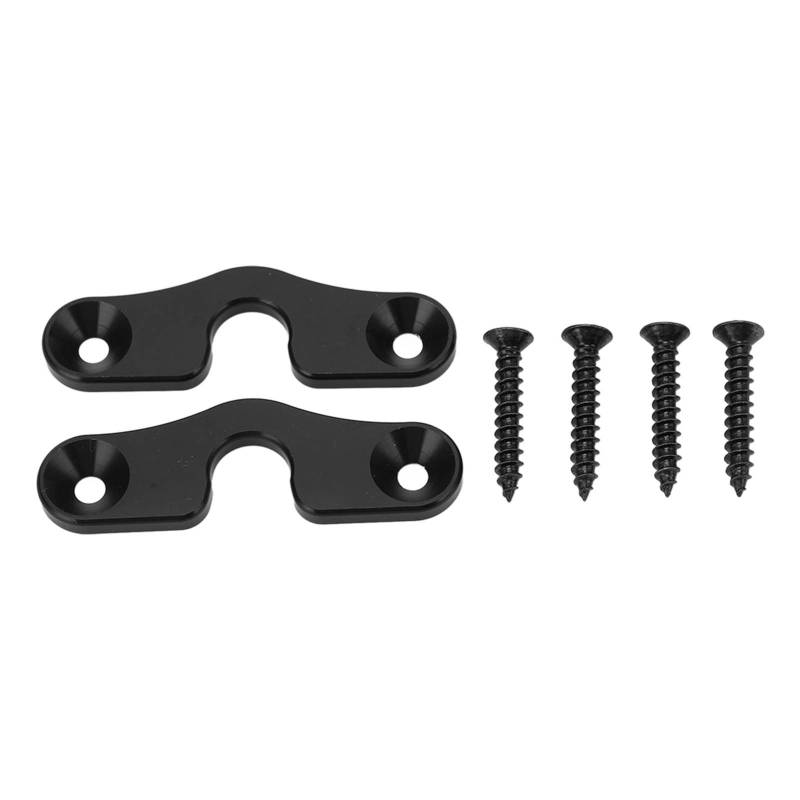 TKSE Sonnenblenden Clips, Sonnenblenden Clip Reparatursatz, Aluminiumlegierung Schwarz Sonnenblenden Clip Reparatursatz Eloxierter Ersatz Für Wrangler JK JL JLU von TKSE