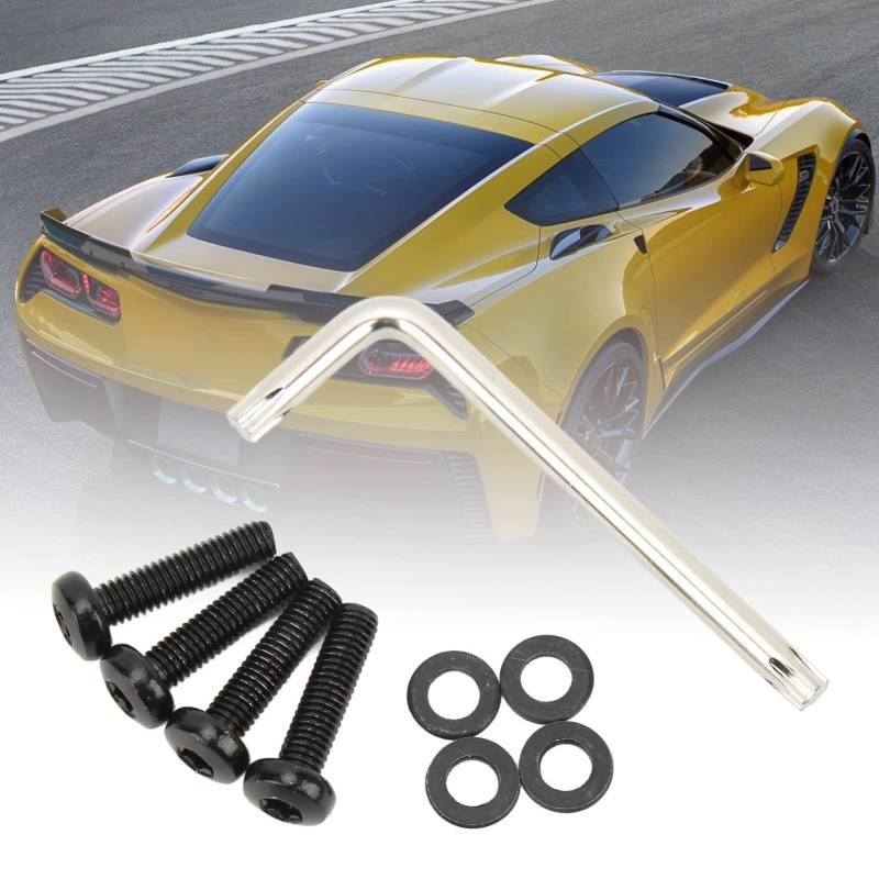 TKSE Wing Spoiler Center Bolts Kit, Wickerbill Spoiler Center Bolts Set 23155297 Ersatz Für Corvette C7 Z06 GS 2014 Und Höher von TKSE