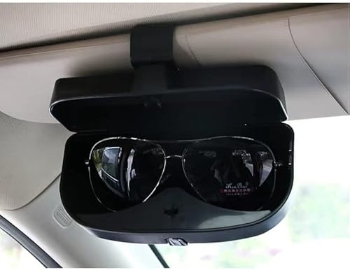 Brillenhalter Für Auto,Auto Sonnenbrillenhalter Brillenetui Auto Zubehör Innenraum,Auto Gadgets Innenraum (Schwarz) von TKTTBD