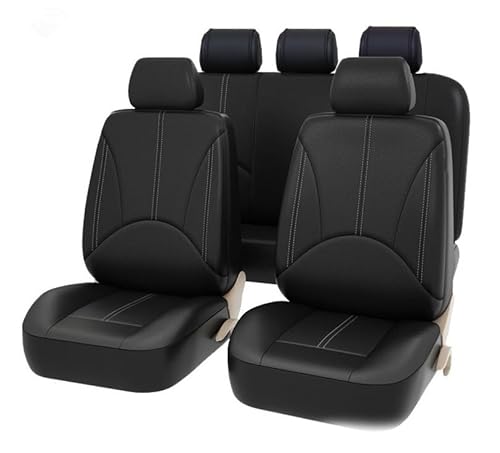 TLOLU Universal Auto Sitzbezug Sets für Audi Q3 8U 2011-2018,Sitzbezug Komplett-Set InnenZubehör,9 Pcs A/Black von TLOLU