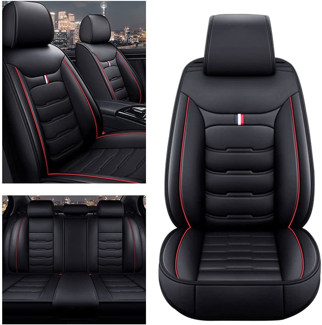 Auto Leder Sitzbezüge für Toyota C-HR 2000-2023, Airbag kompatibel Allwetter Leder Komfortables sitzbezüge Autozubehör,B von TLORA