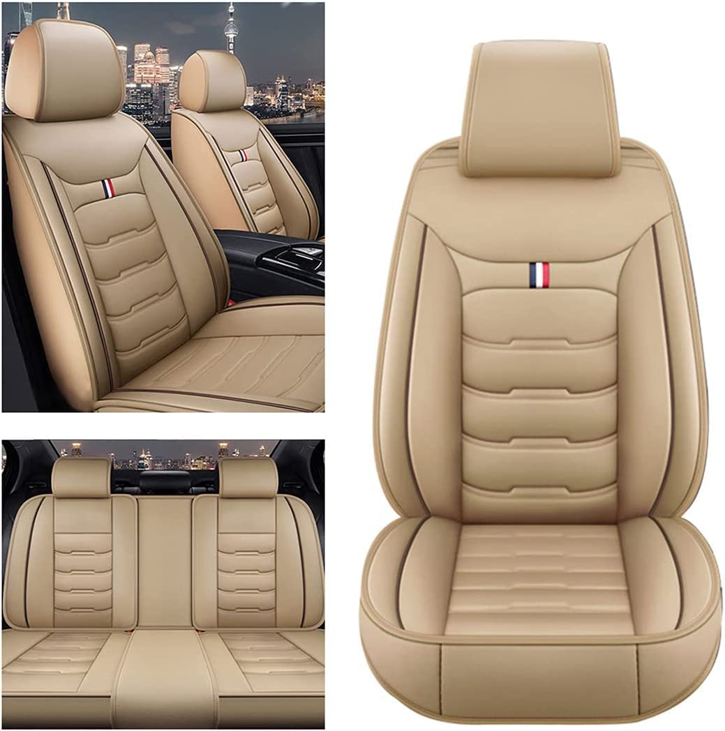 Auto Leder Sitzbezüge für Toyota C-HR 2000-2023, Airbag kompatibel Allwetter Leder Komfortables sitzbezüge Autozubehör,E von TLORA