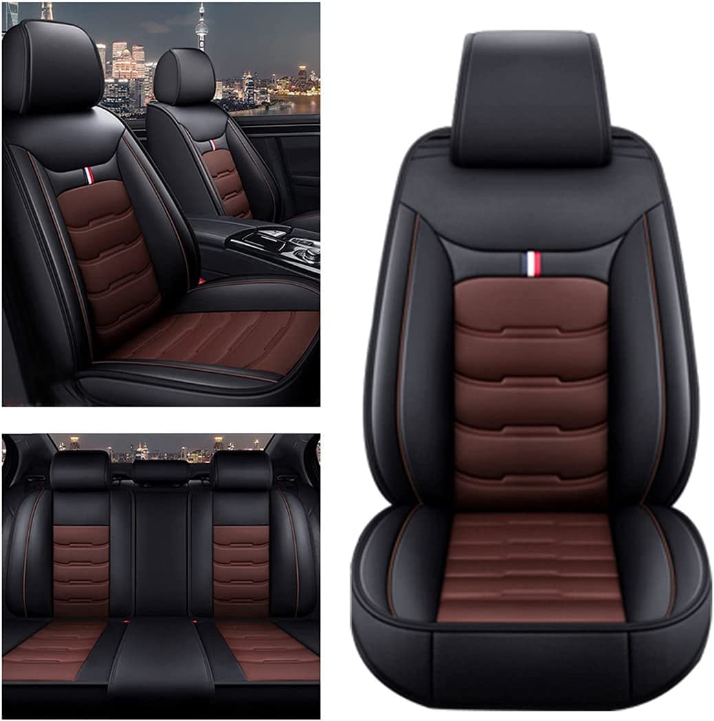 TLORA Auto Leder Sitzbezüge für Nissan Qashqai J10 J11 J12, Airbag kompatibel Allwetter Leder Komfortables sitzbezüge Autozubehör,C von TLORA