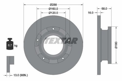 TMD Friction Services 93260703 Bremsscheibe von Textar