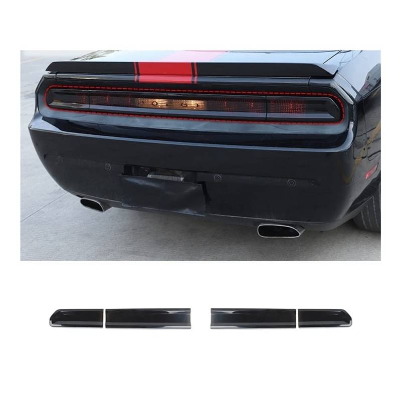 TMDGG ABS Auto Rücklicht Lampe Dekoration Abdeckung Aufkleber passend für Dodge Challenger 2009-2014 Außenzubehör Schwarz von TMDGG