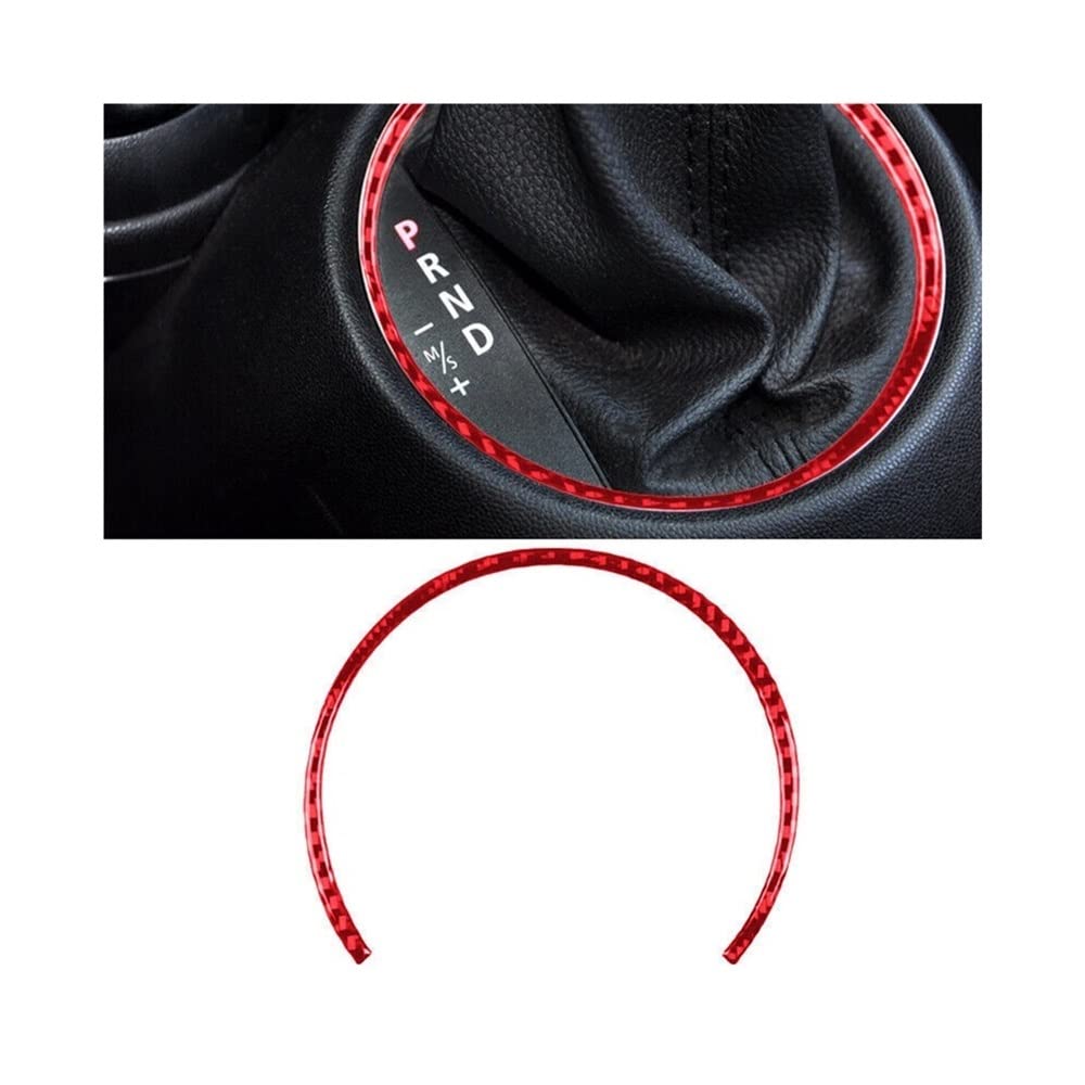 TMDGG Rot Karbonfaser Schaltrahmen Ring Aufkleber Trim Kompatibel mit Mini Cooper 2007-10 TMDGG Rot Karbonfaser Schaltrahmen Ring Aufkleber Trim Kompatibel mit Mini Cooper 2007-10 von TMDGG