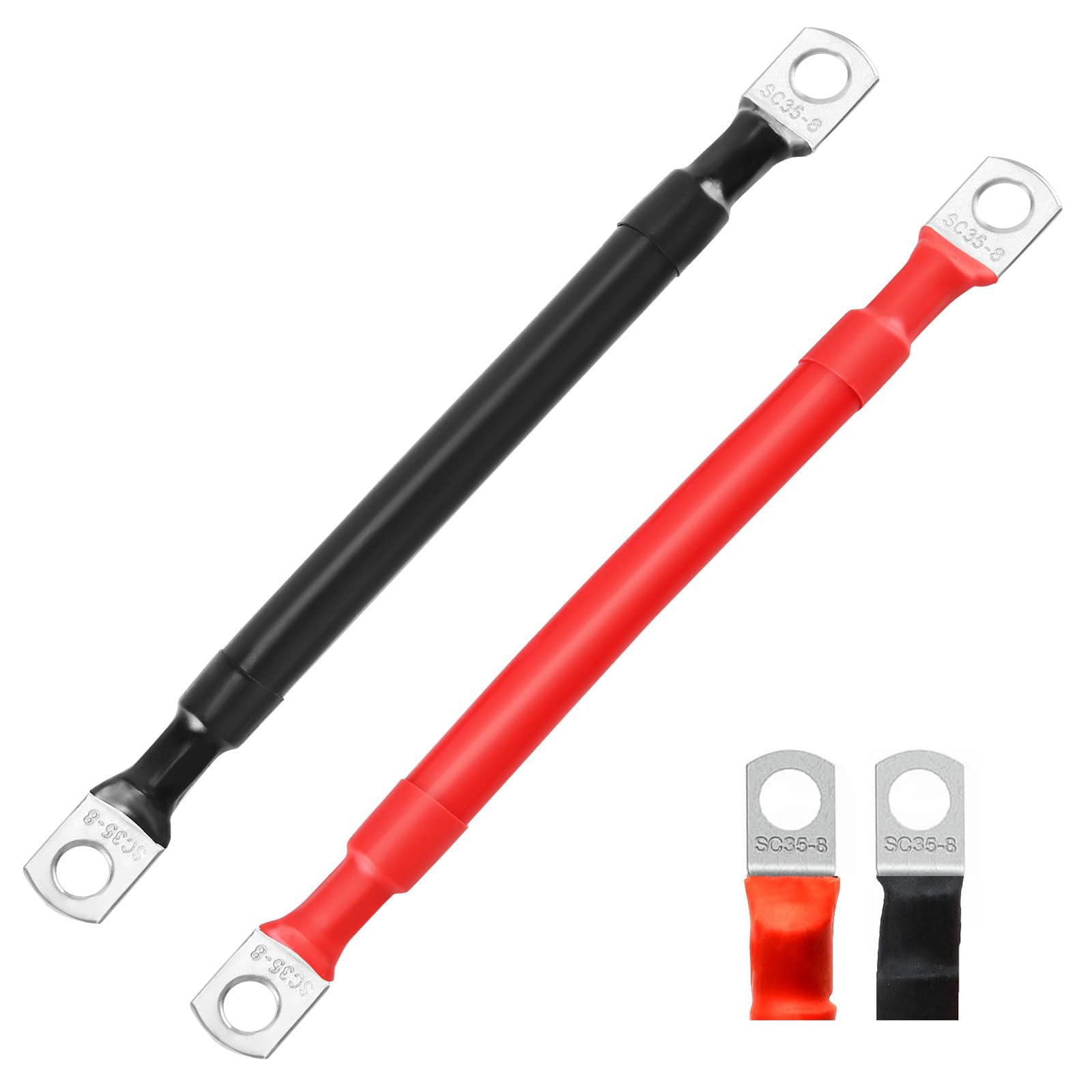 TMRBBesty Batteriekabel mit M8 Ringklemmen Batteriekabel 35mm2 m8 15cm 2 Stück Schwarz | Rot Kabel 110/250V für Motorrad Solar Autobatterie Massekabel Auto TMRBBesty Batteriekabel mit M8 Ringklemmen Batteriekabel 35mm2 m8 15cm 2 Stück Schwarz | Rot Kabel 110/250V für Motorrad Solar Autobatterie Massekabel Auto von TMRBBesty