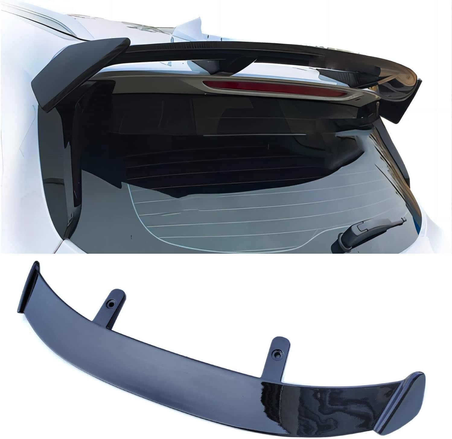 Auto ABS Heckspoiler Spoilerlippe für Peugeot E-308 III II I P5 T9 T7 (4E/H) T7(4C) 2009-2024 Heckflügel Kofferraumspoiler Rear Spoiler Flügel Lippe Styling Tuning,normal-B-Glossy Black von TMZWJ