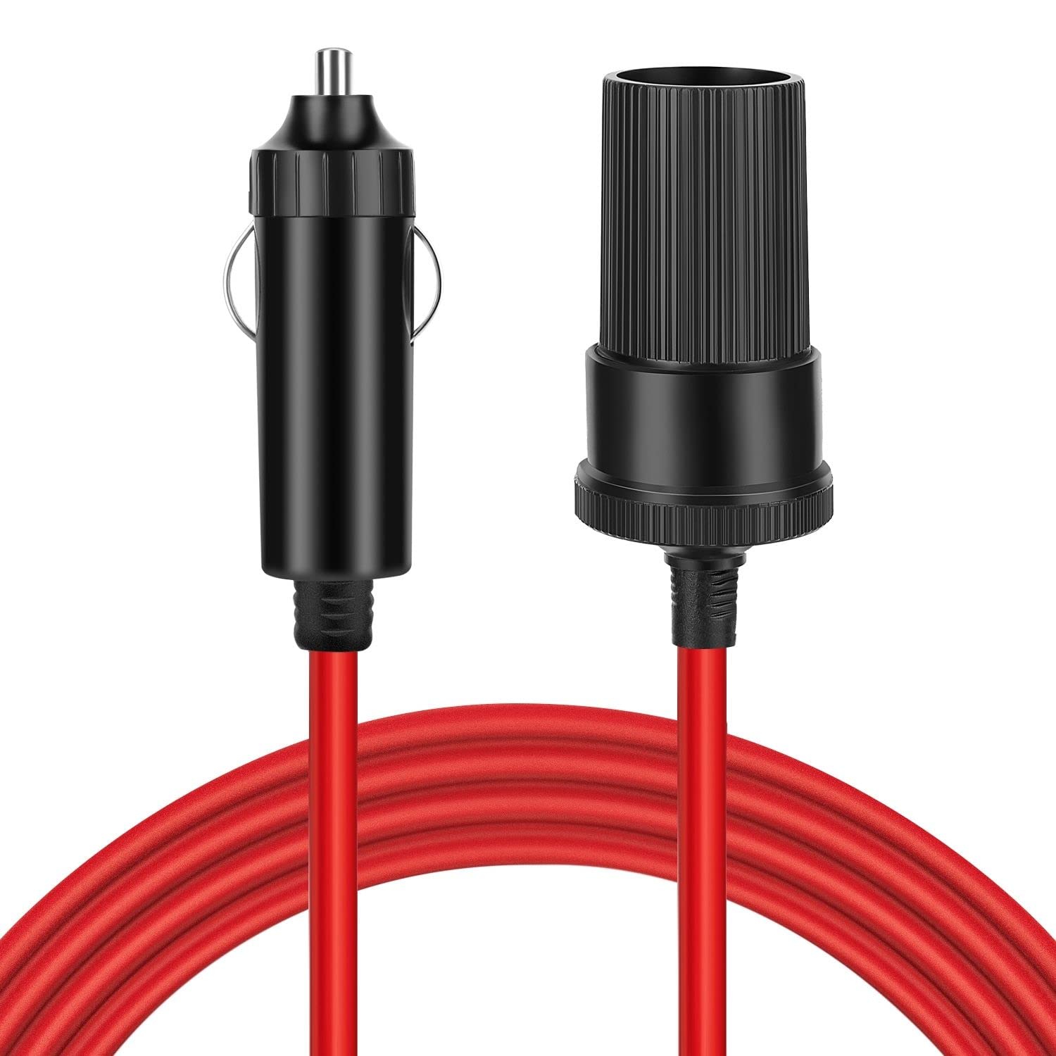 TNP Kfz Zigarettenanzünder Verlängerungskabel - 3m, 12V/24V Auto Verlängerung Kabel für Zigarettenanzünder-Buchse, mit 5A Sicherung, Steckdosenadapter, Vollgummileitung mit Stecker auf Buchse, rot TNP Kfz Zigarettenanzünder Verlängerungskabel - 3m, 12V/24V Auto Verlängerung Kabel für Zigarettenanzünder-Buchse, mit 5A Sicherung, Steckdosenadapter, Vollgummileitung mit Stecker auf Buchse, rot von TNP Products
