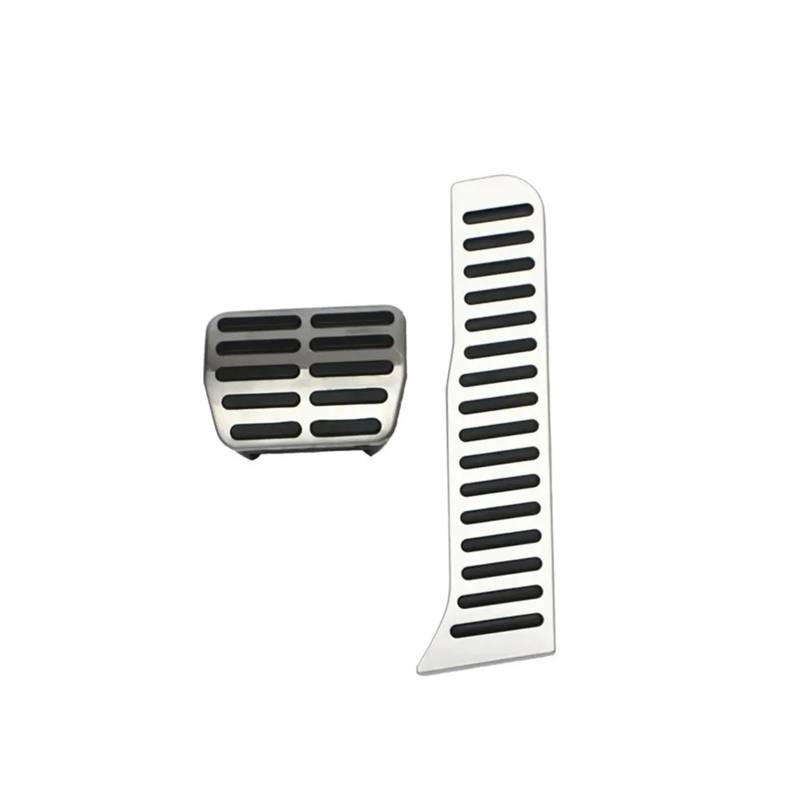 Fußstütze Bremse Für Jetta Für MK6 2012 2013 2014 2015 2016 2017 LHD Pedale Edelstahl Auto Kraftstoff Gas Pedal Abdeckung Pads Fußstütze Pedalkappen Abdeckung(AT without Rest) von TNTGEBFVBG