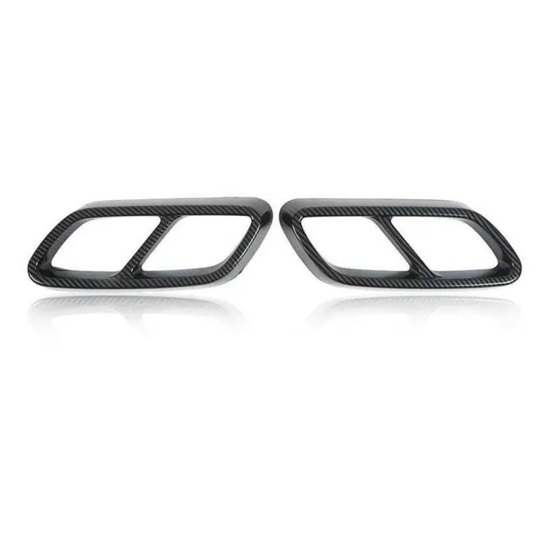 Interieur Zubehör Für Benz Für C-Klasse Für W206 2021 Hinten Auspuff Schwanz Abdeckung Trim Ersatz Auto Mittelkonsole Interieur(Carbon Fiber Style) von TNTGEBFVBG