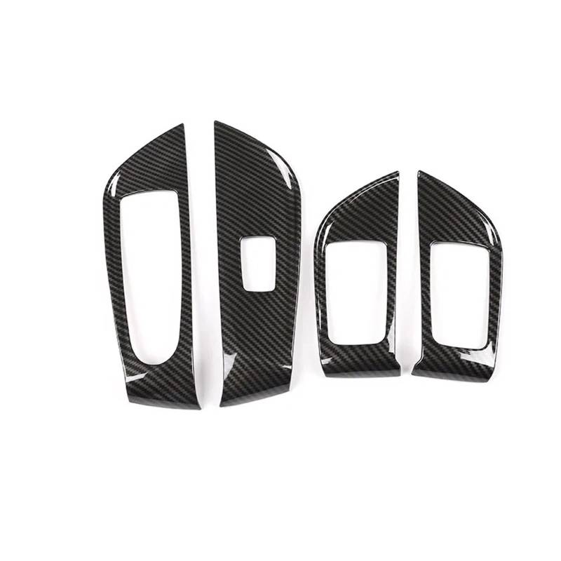 Interieur Zubehör Für Benz Für E Klasse Für W213 Für W 213 2016-2020 2021 2022 Auto Zubehör 2 Stile LHD Auto Fensterheber Schalter Panel Abdeckung Trim Auto Mittelkonsole Interieur(Carbon Fiber-A) von TNTGEBFVBG