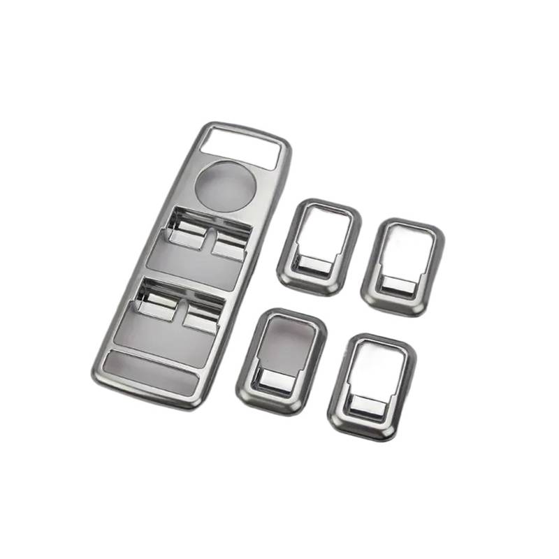 Interieur Zubehör Für Benz Für GLK Für GLE Für GLA Für CLA Für W246 Für C W204 Für W166 Für X156 Für W117 ABS Silber Auto Fensterheber Schalter Taste Rahmen Trim Auto Mittelkonsole Interieur(Silver) von TNTGEBFVBG