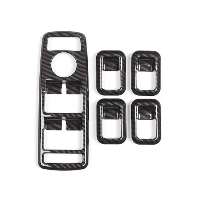 Interieur Zubehör Für Benz Für GLK Für GLE Für GLA Für CLA Für W246 Für C W204 Für W166 Für X156 Für W117 ABS Silber Auto Fensterheber Schalter Taste Rahmen Trim Auto Mittelkonsole Interieur(Carbon Fi von TNTGEBFVBG