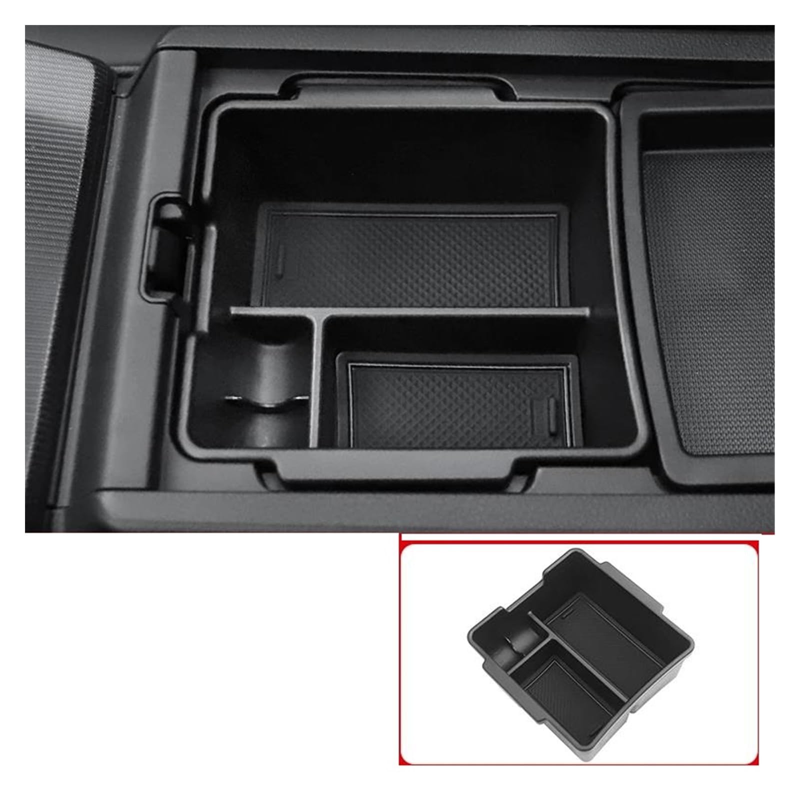 Interieur Zubehör Für Civic Für 11th Gen 2021 2022 2023 Zentrale Armlehne Lagerung Container Box AccessoriesCar Konsole Organizer Fach Fall Auto Mittelkonsole Interieur(B Black) von TNTGEBFVBG