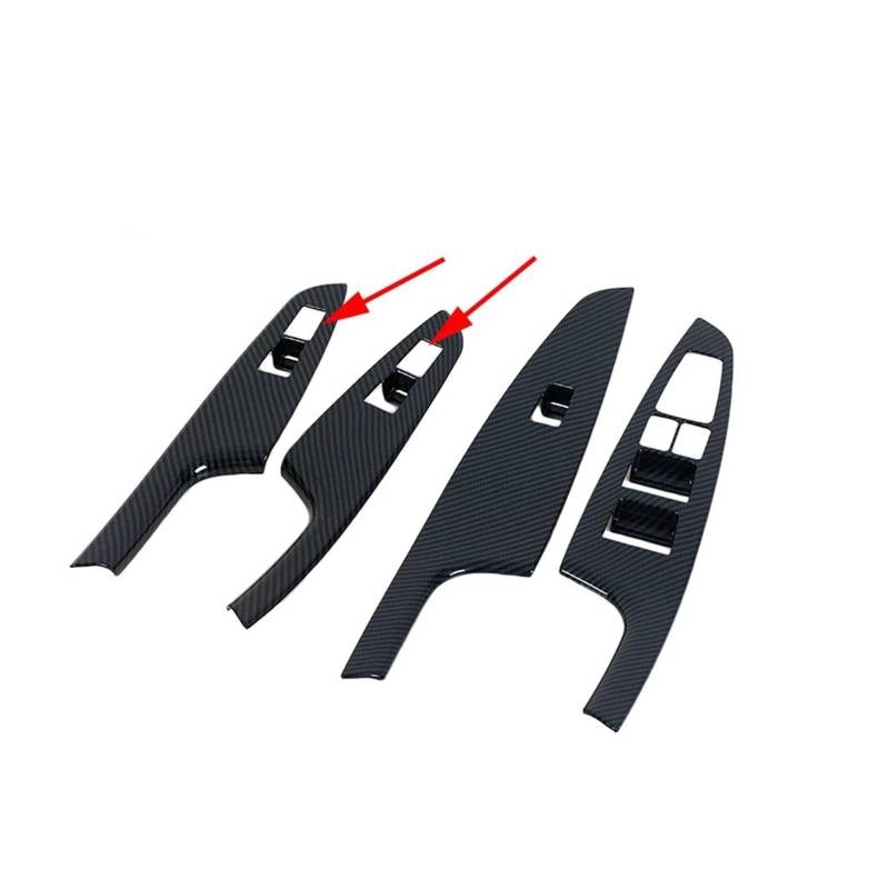 Interieur Zubehör Für Hyundai Für Tucson 2015 2016 2017 2018 2019 2020 Carbon Fiber Innen Aufkleber Auto Fensterheber Schalter Taste Panel Schalter Trim Auto Mittelkonsole Interieur(with Button) von TNTGEBFVBG