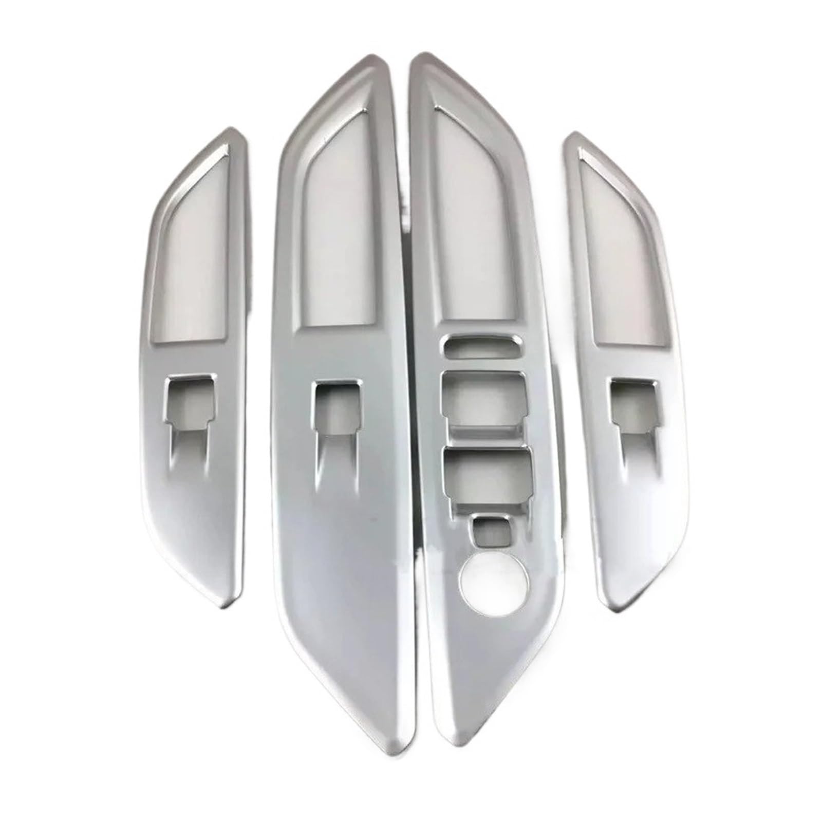 Interieur Zubehör Für Peugeot 3008 Für GT 2017-2020 2021 2022 Fensterheber Schalter Taste Abdeckung Borte Tür Armlehne Panel Rahmen Links Fahren Auto Mittelkonsole Interieur(Silver) von TNTGEBFVBG