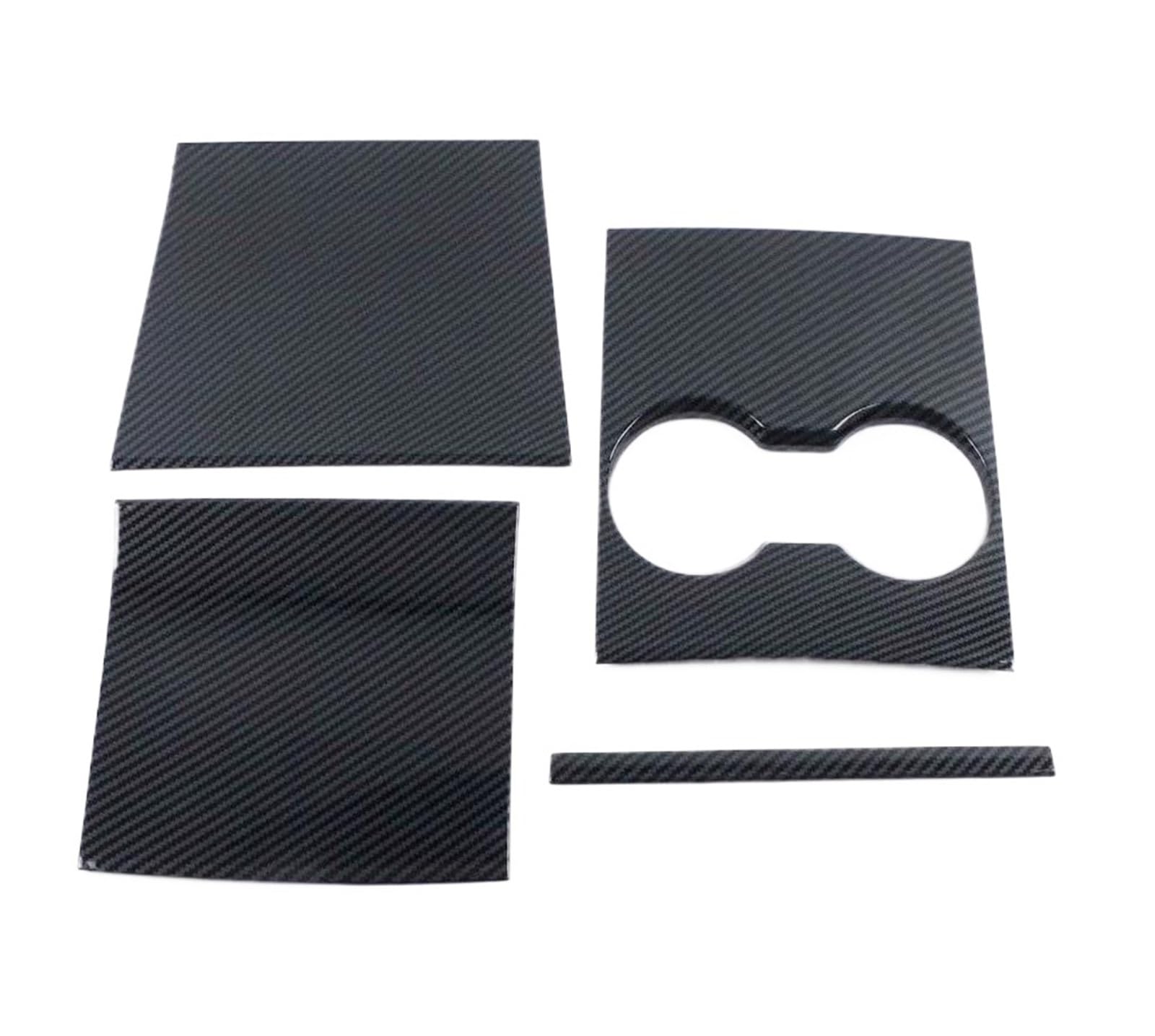 Interieur Zubehör Für Tesla Für Modell 3 2018-2019 2020 Center Konsole Kunststoff Geformte Abdeckung Klebstoff Borte Innen Dekor Änderung Auto Mittelkonsole Interieur(Glossy Carbon) von TNTGEBFVBG
