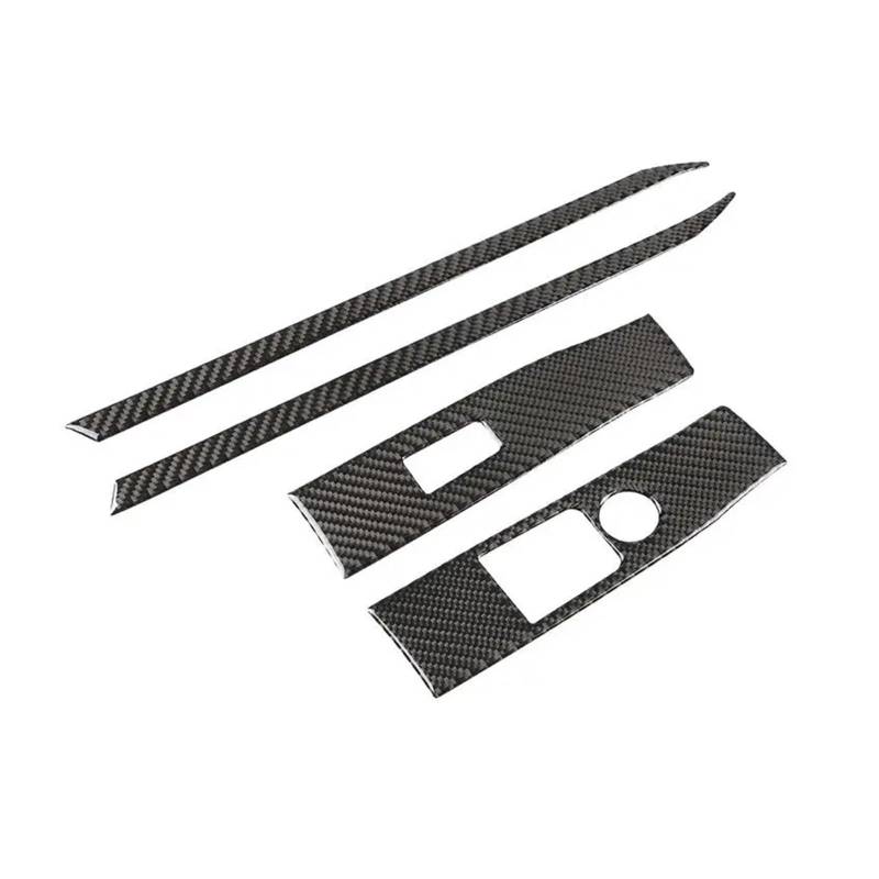 Interieur Zubehör Für Toyota Für Supra Für GR Für A90 Für A91 Für MK5 2019-2022 RHD Auto Weiche Carbon Faser Tür Fenster Schalter Taste Panel Rahmen Trim Zubehör Auto Mittelkonsole Interieur(Right han von TNTGEBFVBG