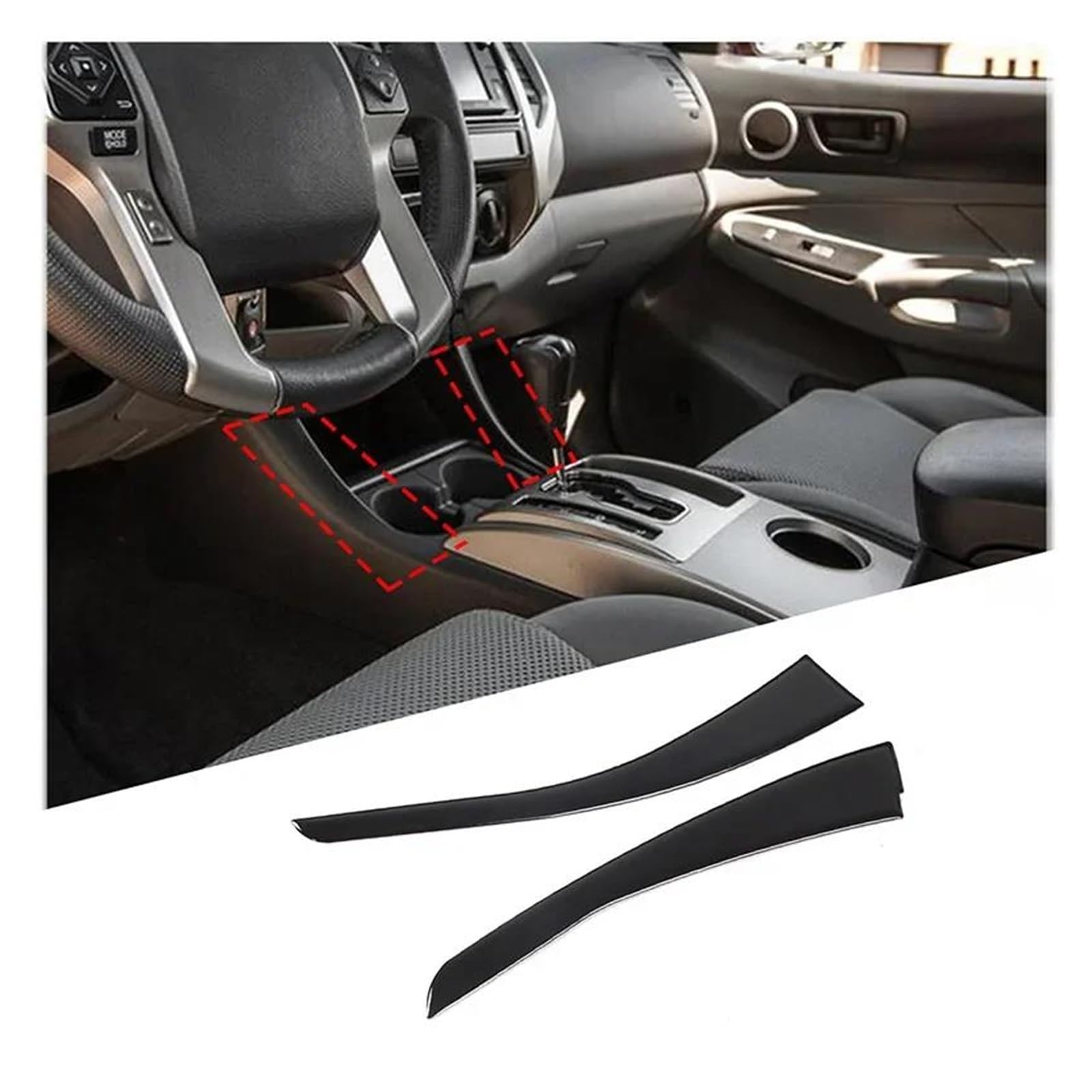 Interieur Zubehör Für Toyota Für Tacoma 2006-2013 2014 2015 Schwarz Auto Center Konsole Getriebe Klimaanlage Schalter Panel Trim Aufkleber Auto Innen Zubehör Auto Mittelkonsole Interieur(3) von TNTGEBFVBG