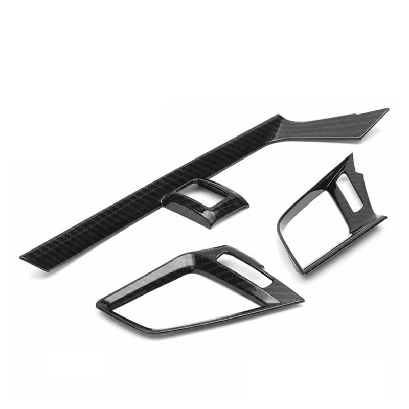 Mittelkonsolen-Abdeckung Für Civic Gen 10th 2016 2017 2018 2019 2020 3X Carbon Fiber ABS Dashboard Center Side AC Air Vent Outlet Abdeckung Trim G10 Innen Armaturenbrett-Abdeckung(Chrome) von TNTGEBFVBG