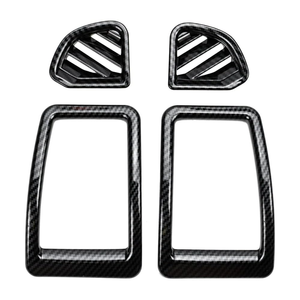 Mittelkonsolen-Abdeckung Für Isuzu Für D-MAX Für MU-X 2012-2019 ABS Carbon Faser Farbe Klimaanlage Outlet AC Vent Trim Armaturenbrett-Abdeckung(4pcs) von TNTGEBFVBG