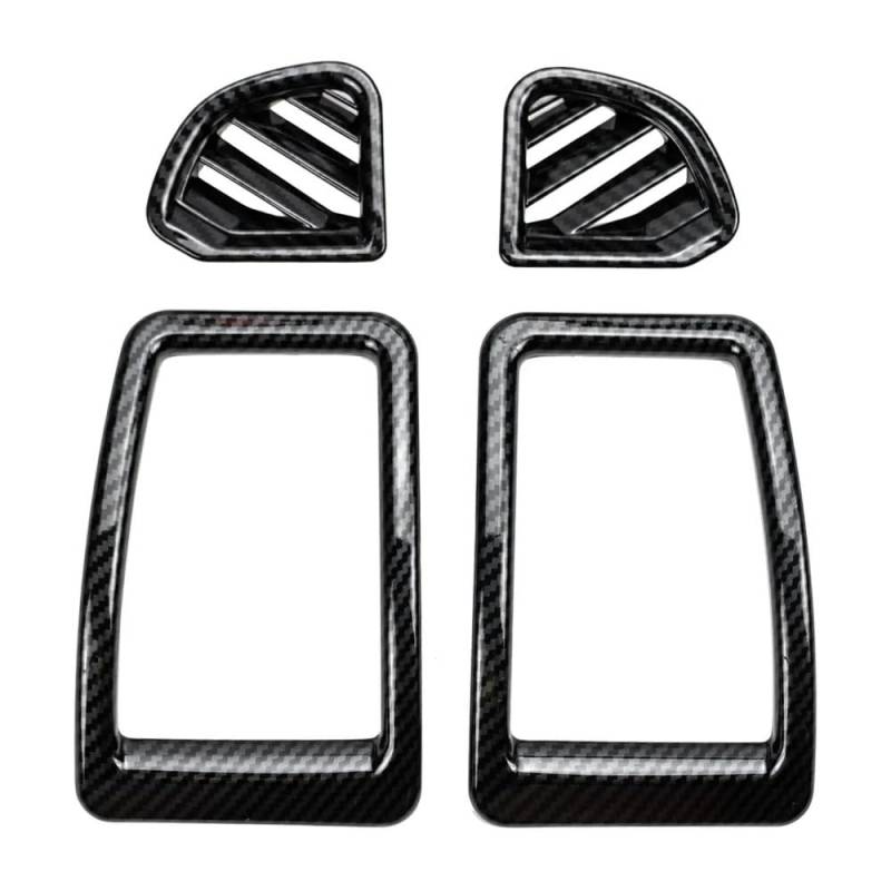 Mittelkonsolen-Abdeckung Für Isuzu Für D-MAX Für MU-X 2012-2019 ABS Carbon Faser Farbe Klimaanlage Outlet AC Vent Trim Armaturenbrett-Abdeckung(4pcs) von TNTGEBFVBG