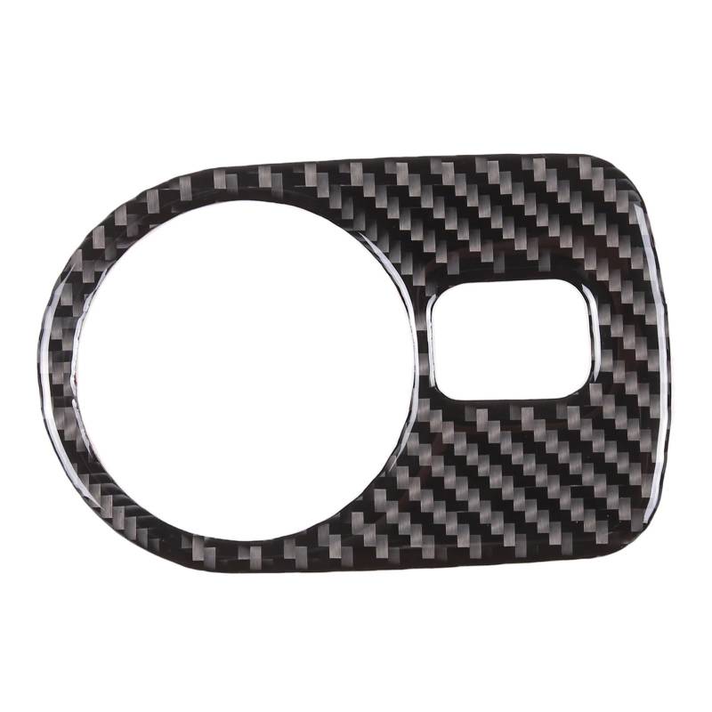 Mittelkonsolen-Abdeckung Für SEAT Für Leon Für León Mk2 2008-2012 Weiche Kohlefaser Auto Armaturenbrett Scheinwerfer Einstellung Schalter Panel Trim Aufkleber Autozubehör Armaturenbrett-Abdeckung(Blac von TNTGEBFVBG
