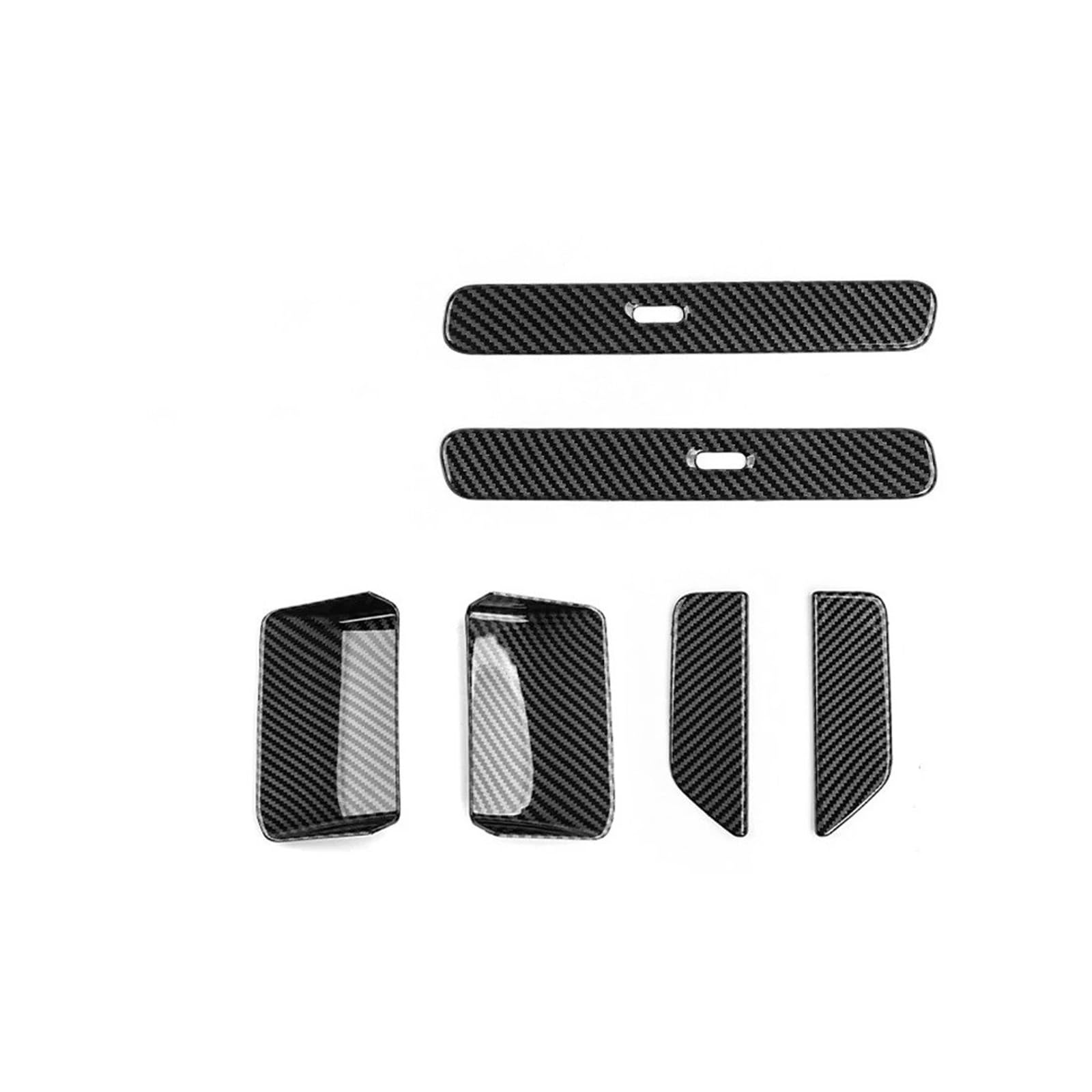 Türaußengriff Rechts Fahrerseite Für Kia EV3 6 Stücke Außentür Griff ABS Aufkleber Fenster Säule Trim Aufkleber Panel Abdeckung Zubehör Autozubehör(Carbon Fiber) von TNTGEBFVBG