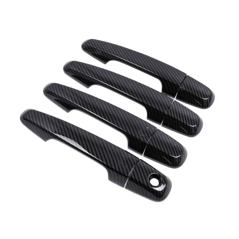 Türaußengriff Rechts Fahrerseite Für Mitsubishi Für Pajero Sport 2011 2012 2013 2014 2015 2016 2017-2021 Carbon Fiber Chrome Auto Türgriff Schüssel Abdeckung Aufkleber Zubehör Autozubehör(C-1 keyhole) von TNTGEBFVBG