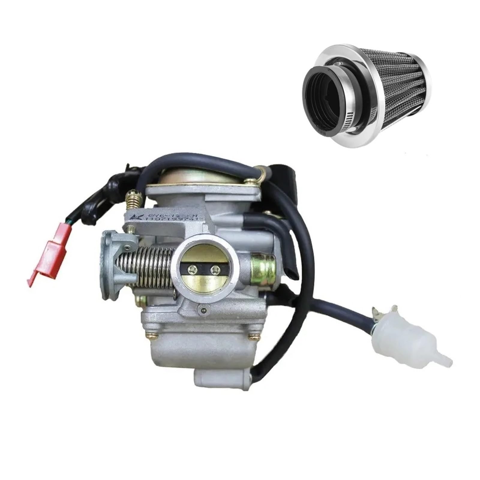 Vergaser Für 125cc Für Sym Symply Jet 4 Euro MX SR ST VS Symphony Fiddle II 2 III 3 Shark Joyride Allo Orbit Crox 125 Carb Vergaser Carburetor(with Air Filter) von TNTGEBFVBG