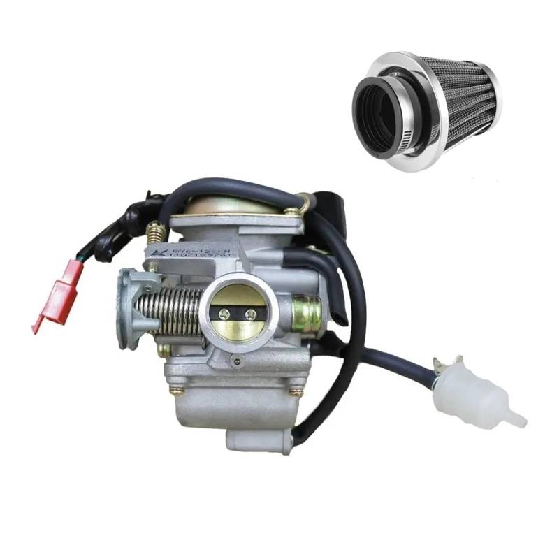 Vergaser Für 125cc Für Sym Symply Jet 4 Euro MX SR ST VS Symphony Fiddle II 2 III 3 Shark Joyride Allo Orbit Crox 125 Carb Vergaser Carburetor(with Air Filter) von TNTGEBFVBG