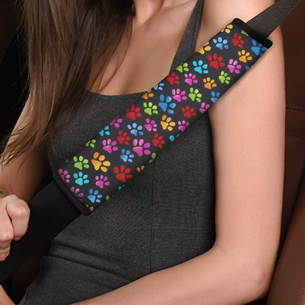 TOADDMOS 2 Stück niedliche Bunte Hundepfoten-Design Universal Auto Sicherheitsgurt-Polster, super weich, bequem Schultergurt-Polster Kissen für Erwachsene und Kinder TOADDMOS 2 Stück niedliche Bunte Hundepfoten-Design Universal Auto Sicherheitsgurt-Polster, super weich, bequem Schultergurt-Polster Kissen für Erwachsene und Kinder von TOADDMOS