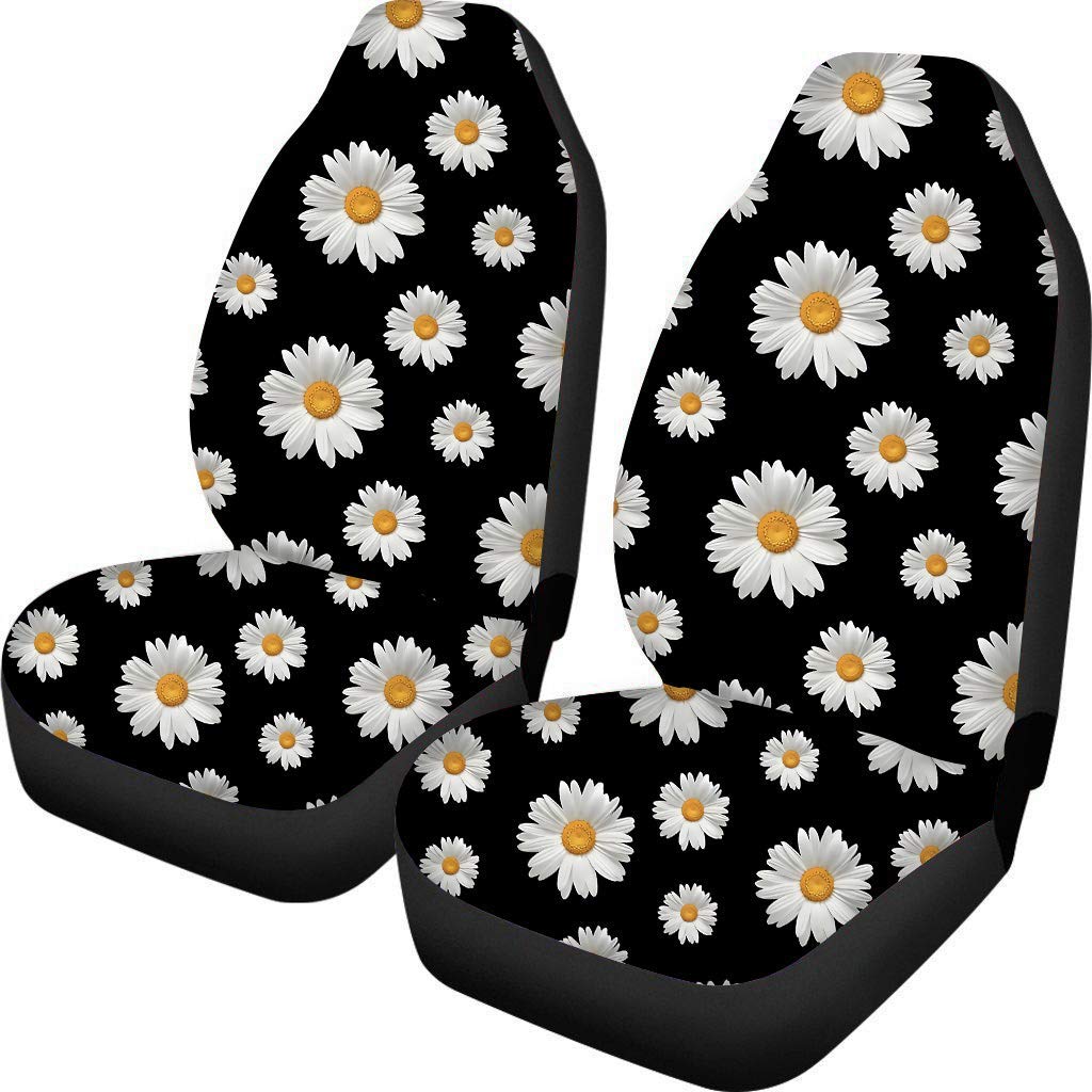 TOADDMOS Dekorativer Universal-Autositzbezug mit Gänseblümchen-Blumenmuster, für Mädchen, Vordersitzbezug für Autos, SUVs, LKWs, Limousinen, 2 Stück TOADDMOS Dekorativer Universal-Autositzbezug mit Gänseblümchen-Blumenmuster, für Mädchen, Vordersitzbezug für Autos, SUVs, LKWs, Limousinen, 2 Stück von TOADDMOS