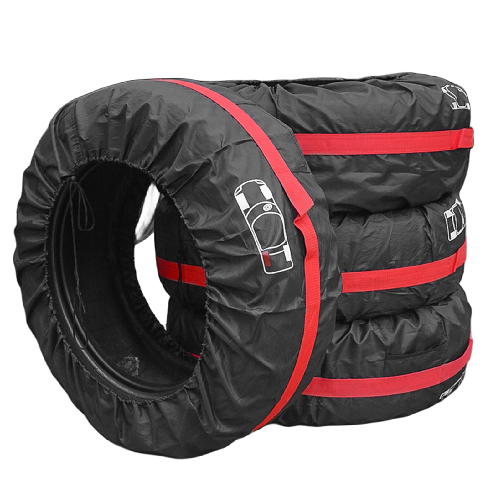 TOATELU 4 Stück Reifentaschen-Set, Wasserabweisend Auto Reifentaschen, Waterproof Staubdicht Universal Reifentasche Set, für 19-23 Zoll Reifen sauberen Transport und Lagerung(Durchmesser 80 cm) von TOATELU