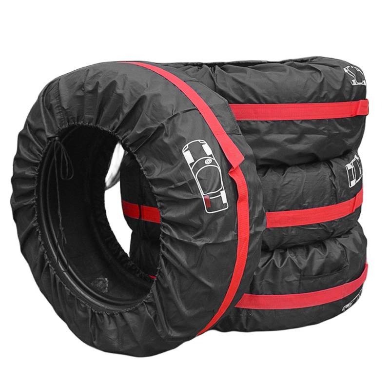 TOATELU 4 Stück Reifentaschen-Set, Wasserabweisend Auto Reifentaschen, Waterproof Staubdicht Universal Reifentasche Set, für 19-23 Zoll Reifen sauberen Transport und Lagerung(Durchmesser 80 cm) von TOATELU